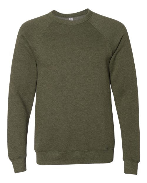 Customized BELLA + CANVAS Sponge Fleece Raglan Crewneck Sweatshirt 3901
