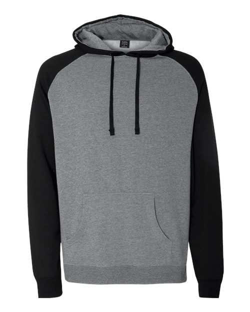 Customized Independent Trading Co. Raglan Hooded Sweatshirt IND40RP