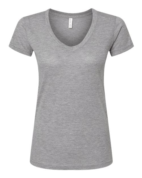 Customized Ladies M&O Deluxe Blend V-Neck T-Shirt 3542