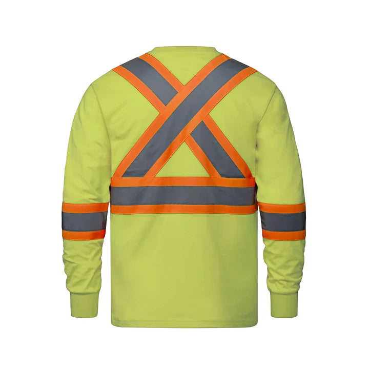 Customized CX2 Hi-Vis Paramount - Cotton Long Sleeve Hi-Vis T-Shirt