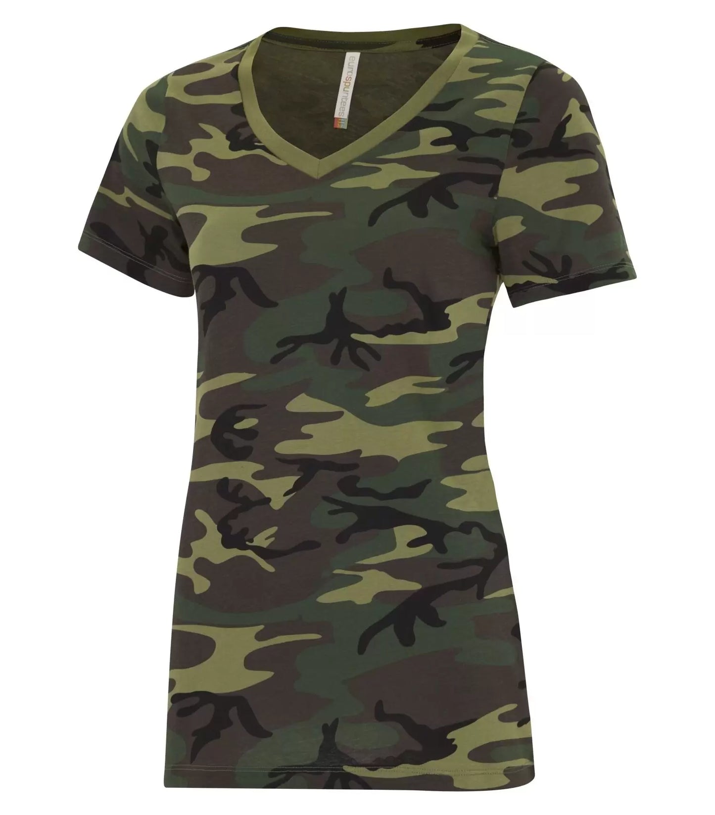 Customized Ladies ATC™ Eurospun® Ring Spun V-Neck Tee 8001L