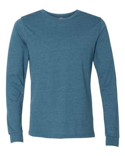 Customized BELLA + CANVAS Heather CVC Long Sleeve Tee 3501CVC