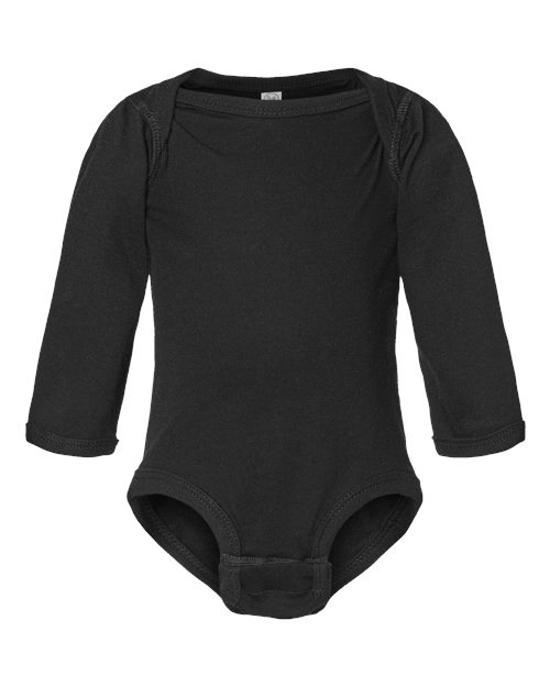 Customized Infant Rabbit Skins Fine Jersey Long Sleeve Bodysuit 4421