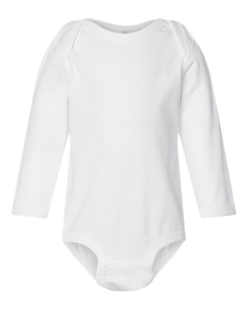 Customized Infant Rabbit Skins Fine Jersey Long Sleeve Bodysuit 4421