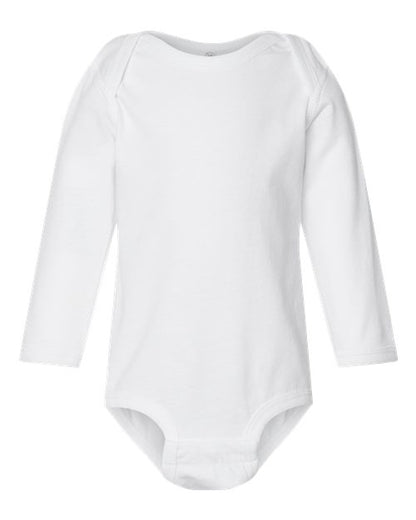 Customized Infant Rabbit Skins Fine Jersey Long Sleeve Bodysuit 4421