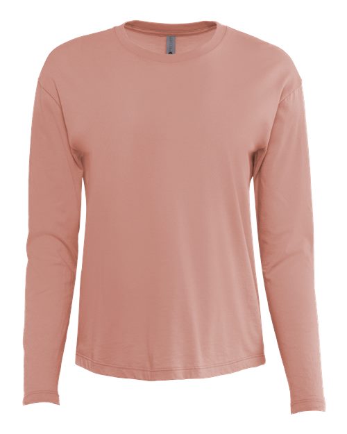 Customized Ladies Next Level Cotton Relaxed Long Sleeve T-Shirt 3911