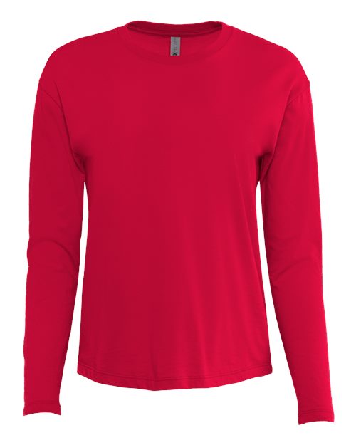 Customized Ladies Next Level Cotton Relaxed Long Sleeve T-Shirt 3911