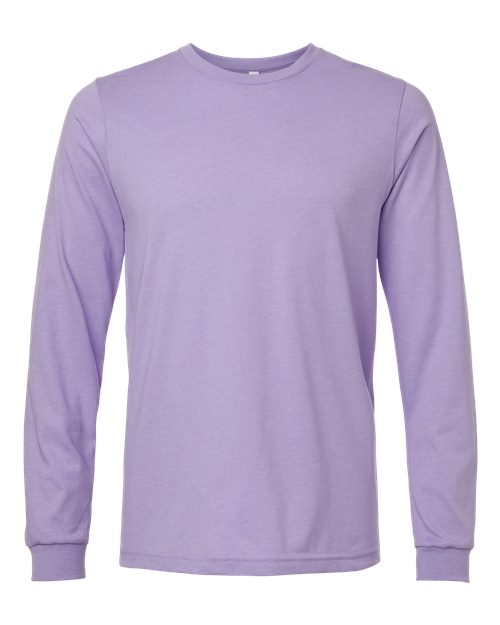 Customized BELLA + CANVAS Heather CVC Long Sleeve Tee 3501CVC