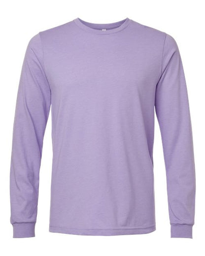Customized BELLA + CANVAS Heather CVC Long Sleeve Tee 3501CVC
