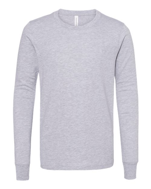 Customized Youth BELLA + CANVAS Heather CVC Long Sleeve Tee 3501YCVC