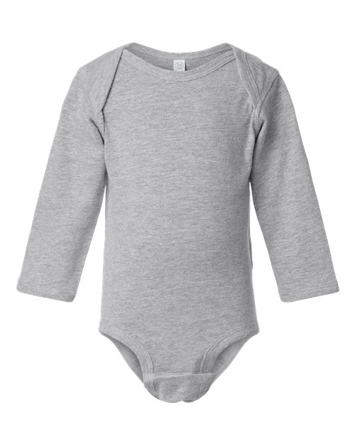 Customized Infant Rabbit Skins Fine Jersey Long Sleeve Bodysuit 4421