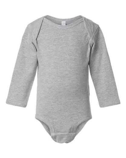 Customized Infant Rabbit Skins Fine Jersey Long Sleeve Bodysuit 4421
