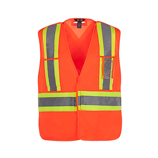 Customized CX2 Hi-Vis Protector - Tricot Hi-Vis 5 Point Tear Away Vest - One Size