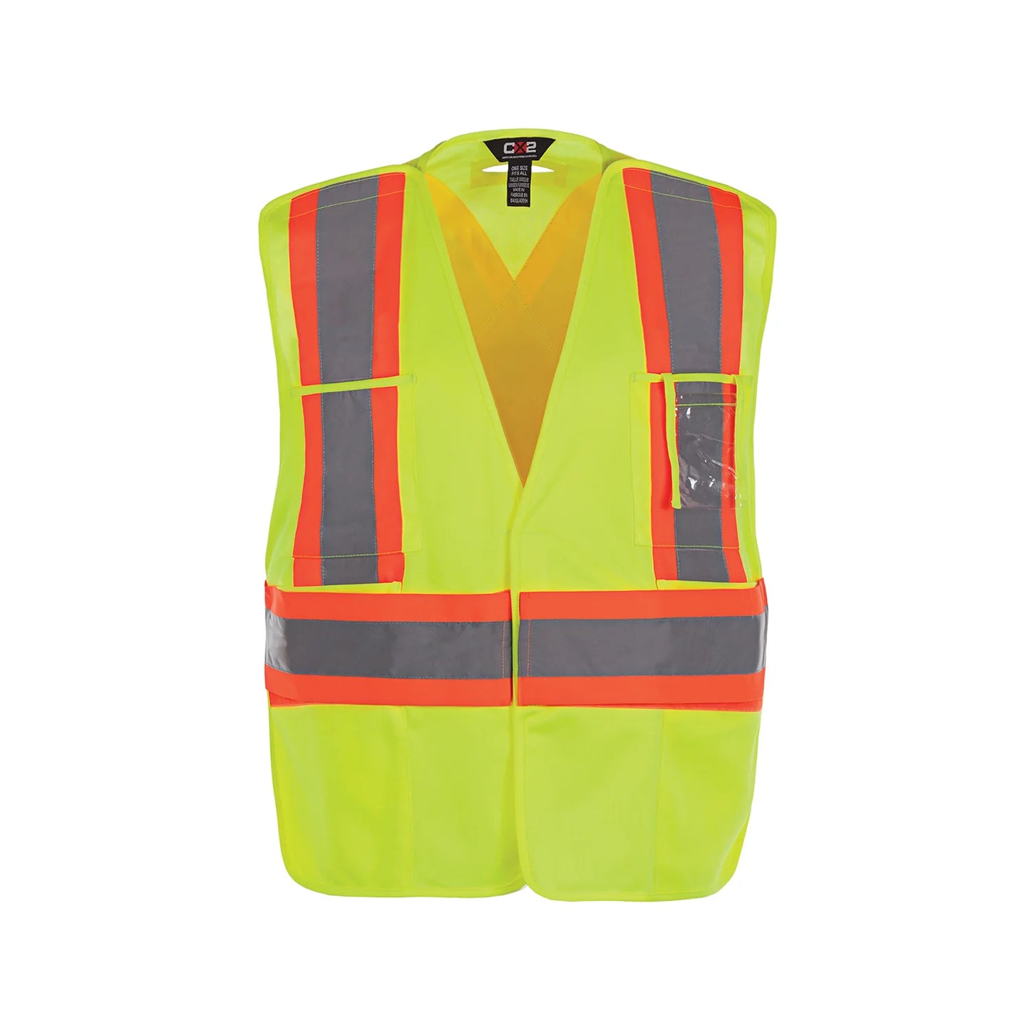 Customized CX2 Hi-Vis Protector - Tricot Hi-Vis 5 Point Tear Away Vest - One Size