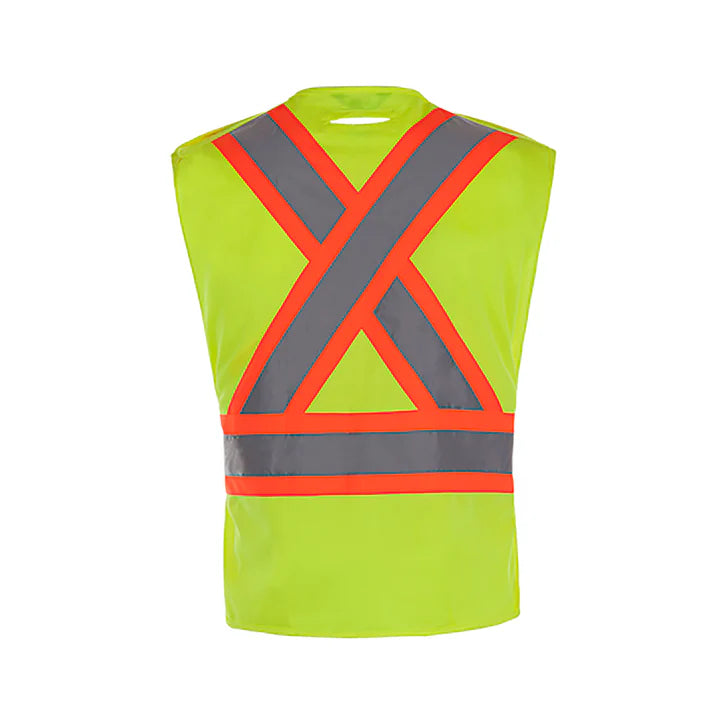 Customized CX2 Hi-Vis Protector - Tricot Hi-Vis 5 Point Tear Away Vest - One Size