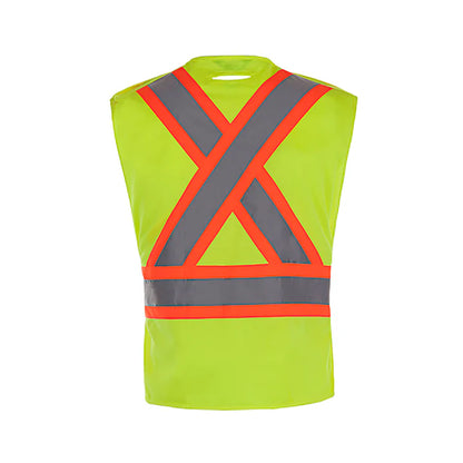 Customized CX2 Hi-Vis Protector - Tricot Hi-Vis 5 Point Tear Away Vest - One Size