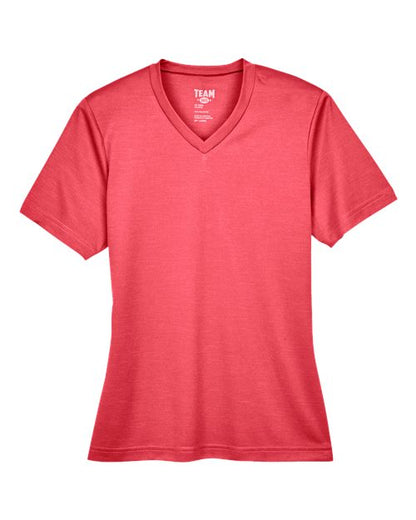 Customized Ladies Team 365 Sonic Heather Performance T-Shirt TT11HW