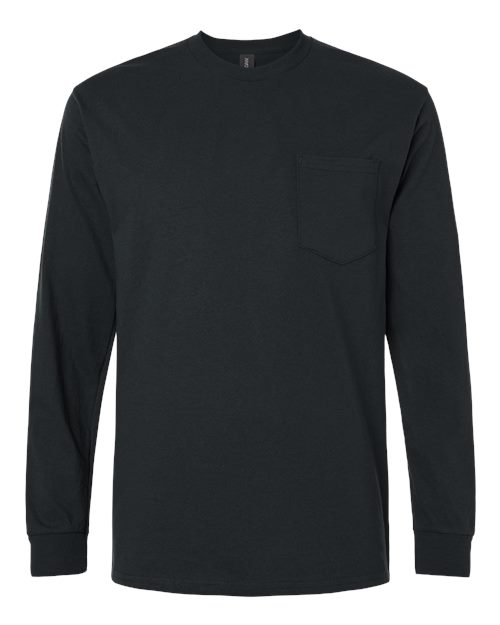 Customized Gildan® Ultra Cotton™ Long Sleeve Pocket T-Shirt 2410