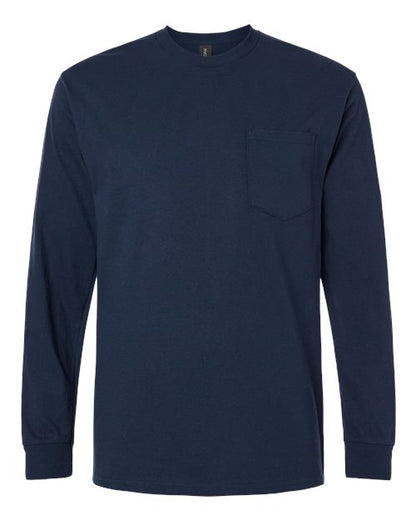 Customized Gildan® Ultra Cotton™ Long Sleeve Pocket T-Shirt 2410