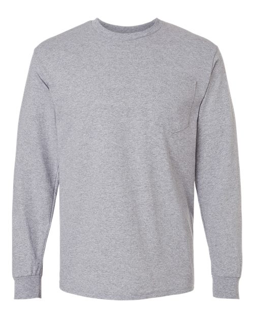 Customized Gildan® Ultra Cotton™ Long Sleeve Pocket T-Shirt 2410