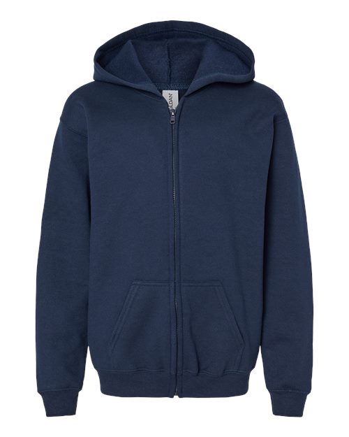 Customized Youth Gildan® Heavy Blend™ Full Zip Hooded Sweatshirt 18600B