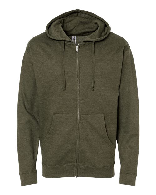 Customized Independent Trading Co. Midweight Full-Zip Hooded Sweatshirt SS4500Z