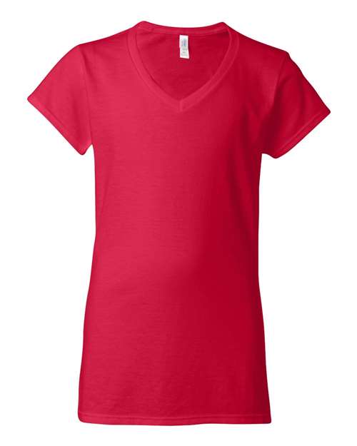 Customized Ladies Gildan® Softstyle® V-Neck T-Shirt 64V00L