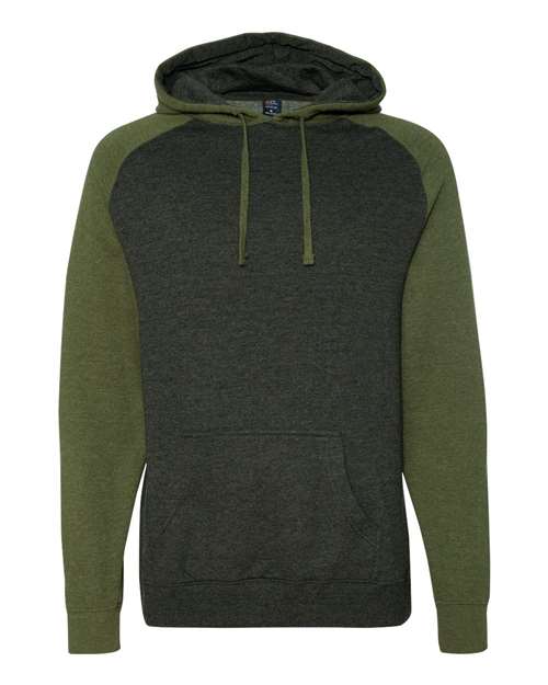 Customized Independent Trading Co. Raglan Hooded Sweatshirt IND40RP
