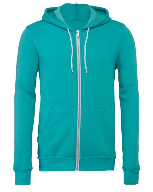 Customized BELLA + CANVAS Sponge Fleece Full-Zip Hoodie Sweatshirt 3739