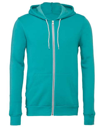 Customized BELLA + CANVAS Sponge Fleece Full-Zip Hoodie Sweatshirt 3739
