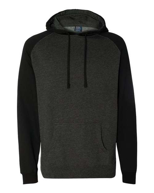 Customized Independent Trading Co. Raglan Hooded Sweatshirt IND40RP