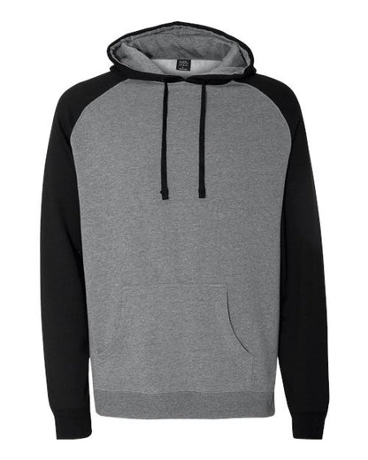 Customized Independent Trading Co. Raglan Hooded Sweatshirt IND40RP