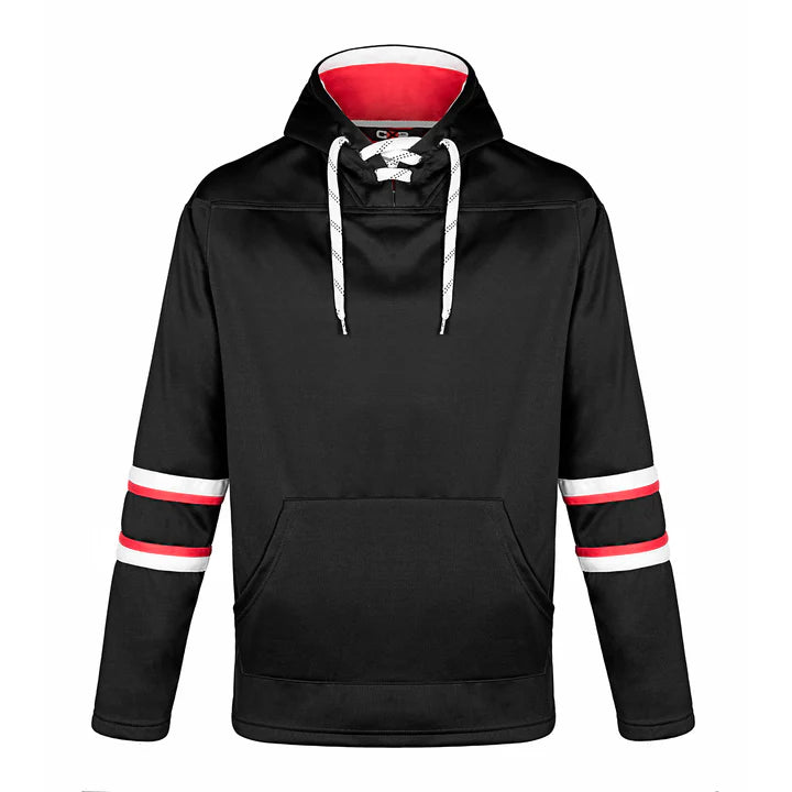 Customized CX2 Dangle Pullover Hockey Lace Hooded Sweatshirt L00617