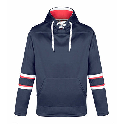 Customized CX2 Dangle Pullover Hockey Lace Hooded Sweatshirt L00617