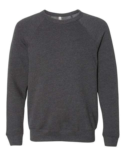 Customized BELLA + CANVAS Sponge Fleece Raglan Crewneck Sweatshirt 3901