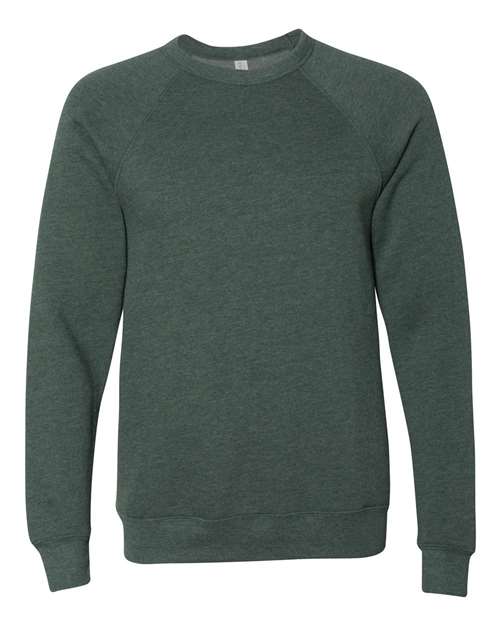 Customized BELLA + CANVAS Sponge Fleece Raglan Crewneck Sweatshirt 3901