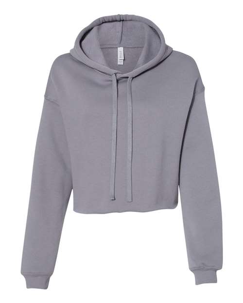 Customized Ladies BELLA + CANVAS Crop Fleece Hoodie Sweatshirt 7502