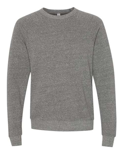 Customized BELLA + CANVAS Sponge Fleece Raglan Crewneck Sweatshirt 3901