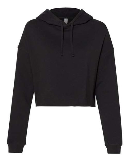 Customized Ladies Independent Trading Co. Lightweight Crop Hooded Sweatshirt AFX64CRP
