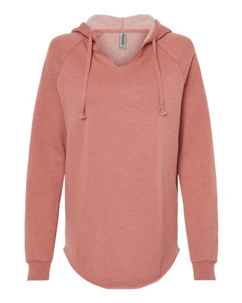Customized Ladies Independent Trading Co. Lightweight California Wave Wash Hooded Sweatshirt PRM2500
