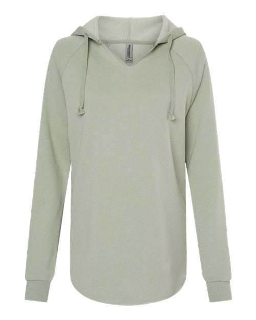 Customized Ladies Independent Trading Co. Lightweight California Wave Wash Hooded Sweatshirt PRM2500