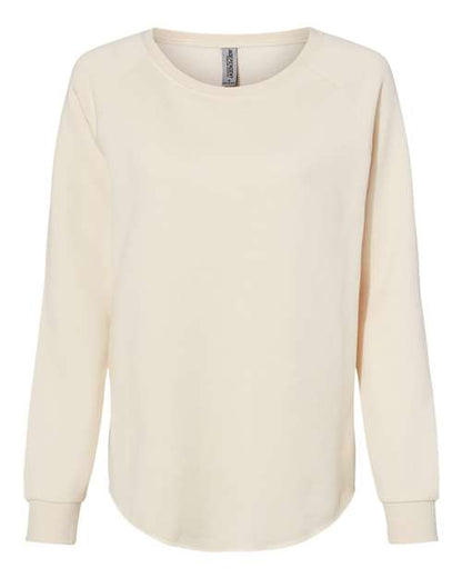 Customized Ladies Independent Trading Co. California Wave Wash Crewneck Sweatshirt PRM2000