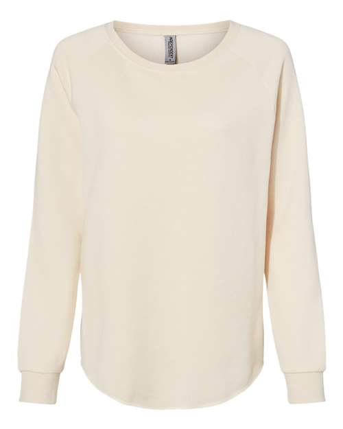 Customized Ladies Independent Trading Co. California Wave Wash Crewneck Sweatshirt PRM2000