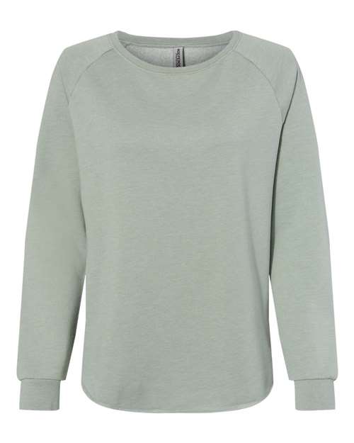 Customized Ladies Independent Trading Co. California Wave Wash Crewneck Sweatshirt PRM2000