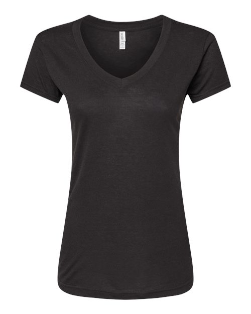 Customized Ladies M&O Deluxe Blend V-Neck T-Shirt 3542