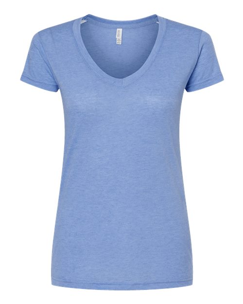 Customized Ladies M&O Deluxe Blend V-Neck T-Shirt 3542