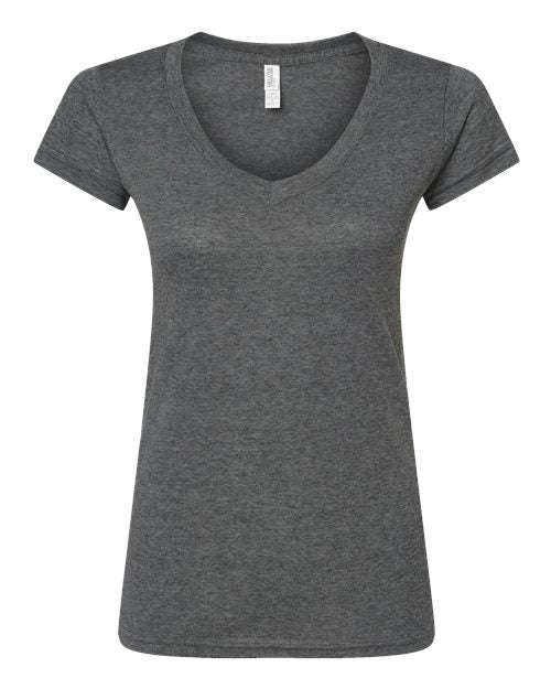 Customized Ladies M&O Deluxe Blend V-Neck T-Shirt 3542