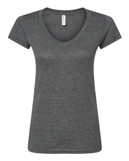Customized Ladies M&O Deluxe Blend V-Neck T-Shirt 3542