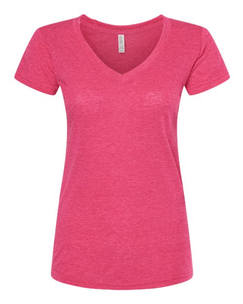 Customized Ladies M&O Deluxe Blend V-Neck T-Shirt 3542