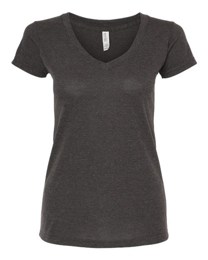 Customized Ladies M&O Deluxe Blend V-Neck T-Shirt 3542